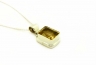 Citrine Pendentif en Argent