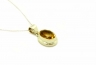 Citrine Pendentif en Argent